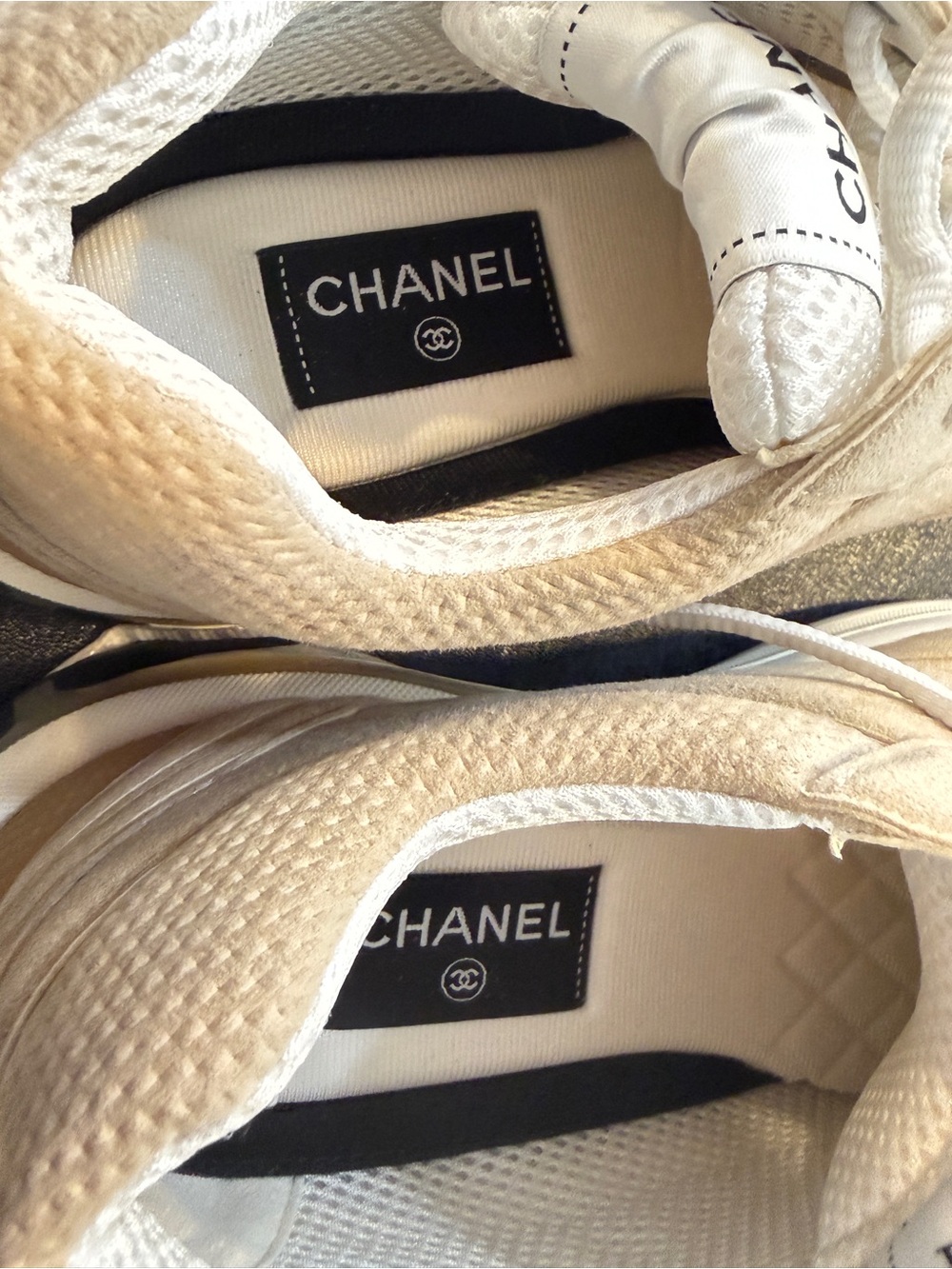 NIB Chanel Sneakers G45077 Beige/suede 41 - Picture 8 of 11